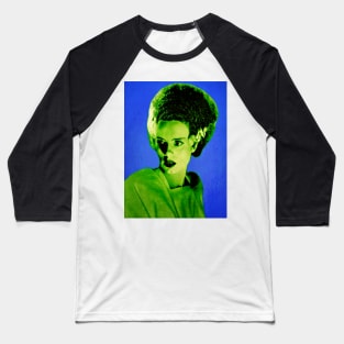 Blue and Green Bride of Frankenstein Baseball T-Shirt